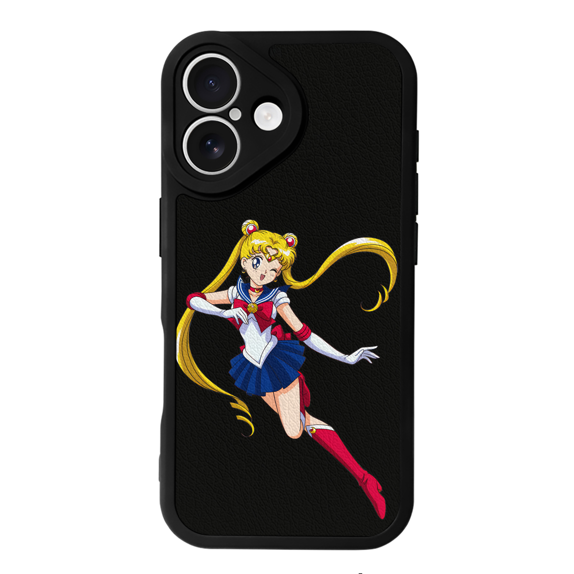 （画像用） 美少女戦士セーラームーン 月野 うさぎ つきの うさぎ Sailor Moon Tsukino Usagi 【iPhone 16シリーズ対応】シリコンスマホケース（レザー調） 材質：シリコン